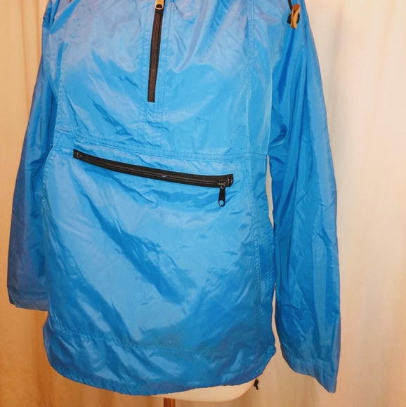 Vintage Llbean Blue Windbreaker Women's Rain Coat - Picture 2 of 10